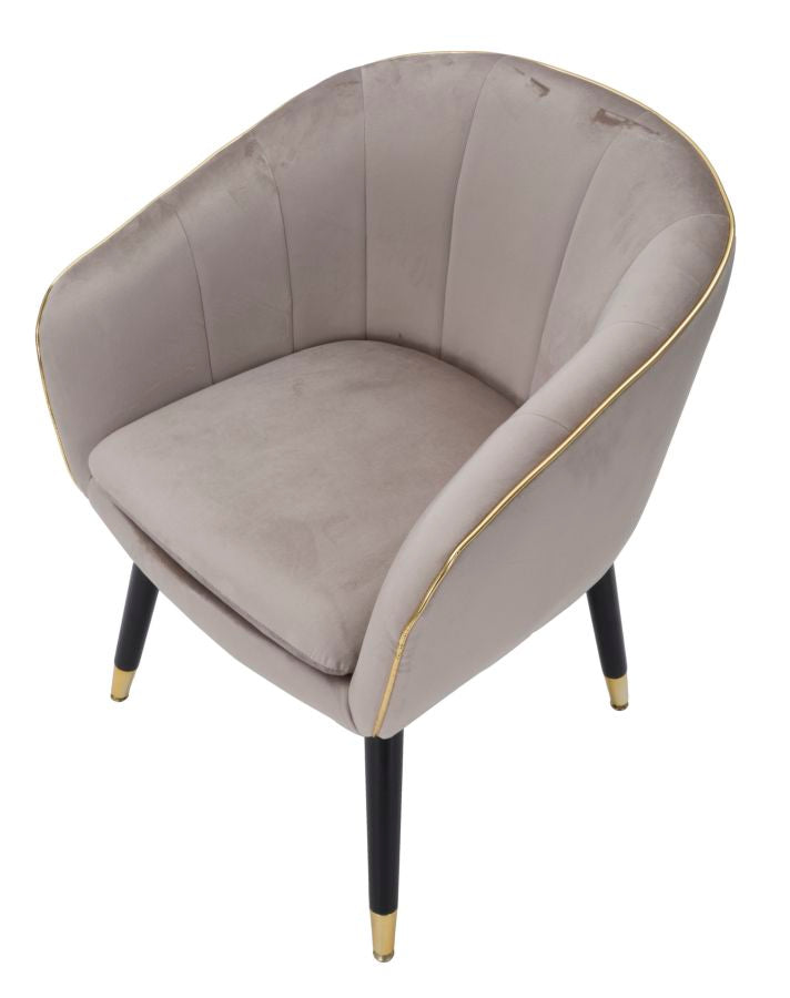 Fauteuil Paris Grijs/Goud 78x62x58 cm