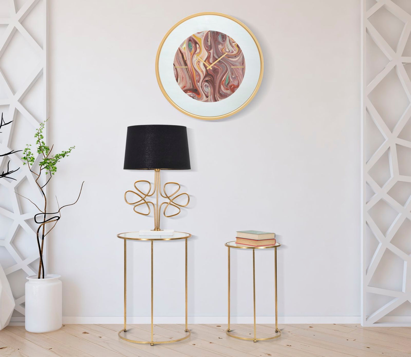 Wandklok Mirror Mix Glam 60x60x5 cm