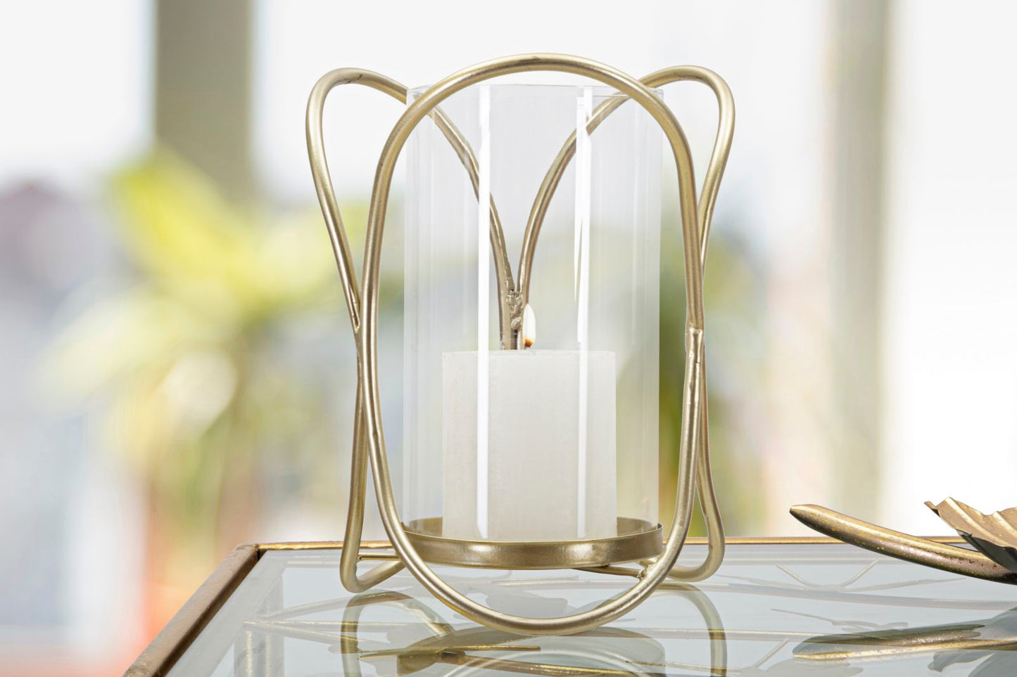Kaarsenhouder Glox Goud 21.5x16x16 cm