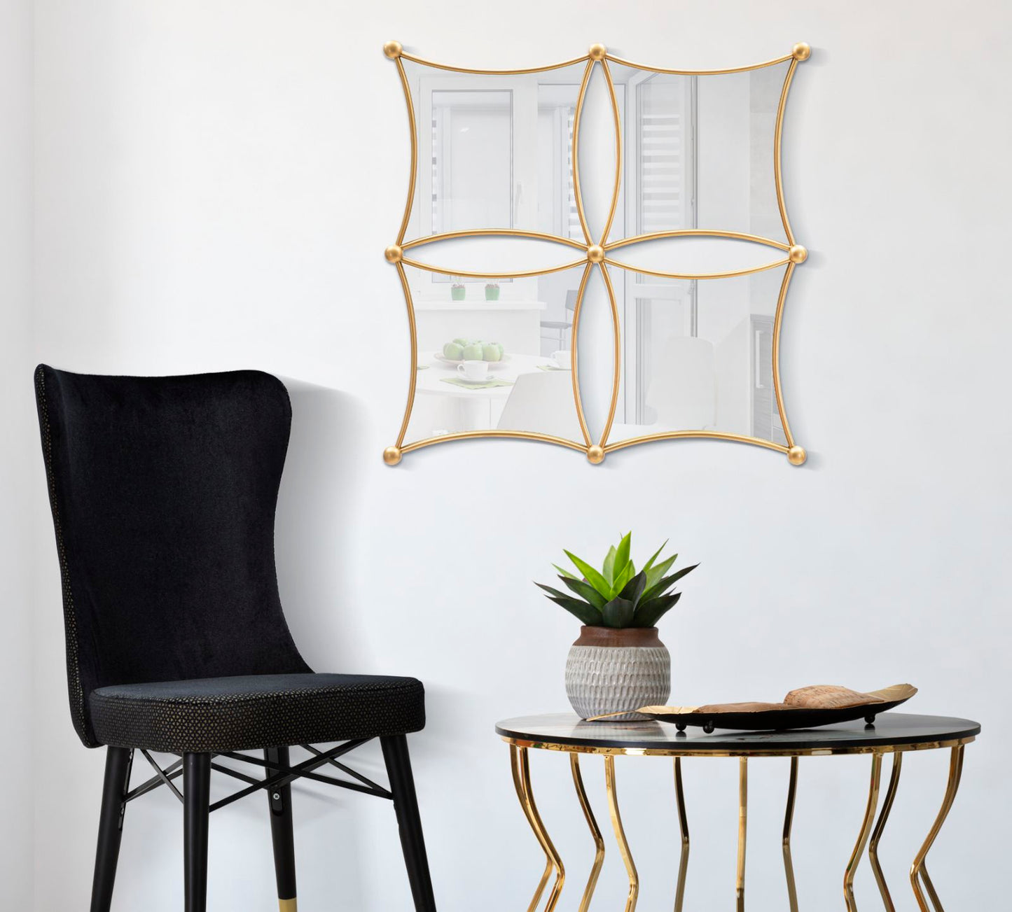 Wandspiegel Jalo Glam 68x68x3.5 cm
