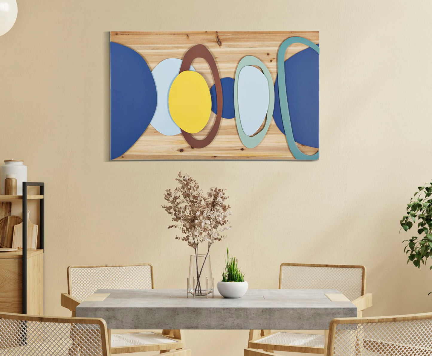 Wandpaneel Hout Multicolor 50x80x2.5 cm
