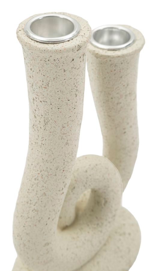 Kaarsenhouder Stons Crème 20x12x7 cm