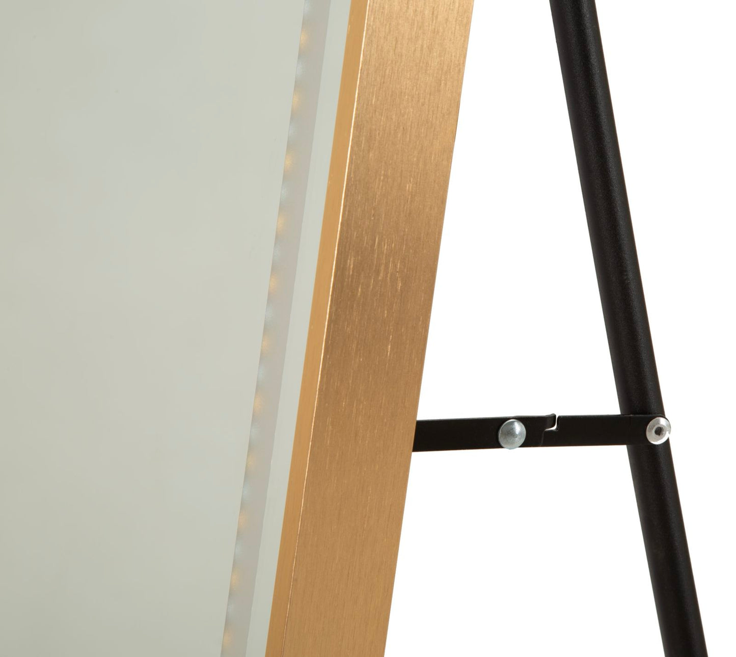 LED Vloerspiegel Simple Arc Goud 160x50x3 cm