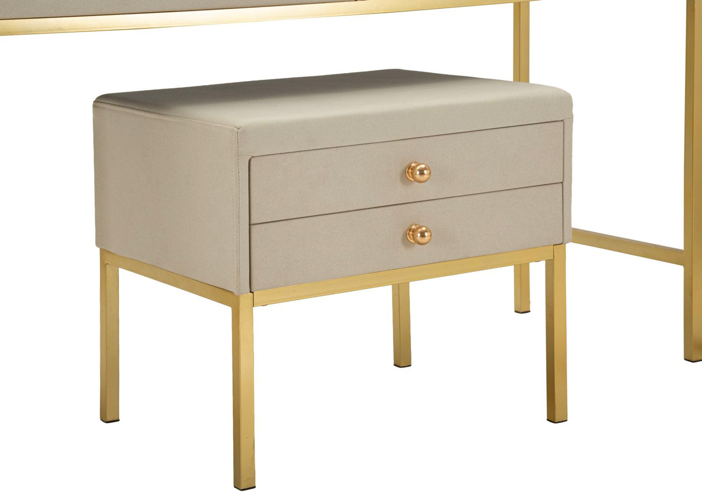 Luxe Kaptafel Met Spiegel En Kruk 75x120x45 cm