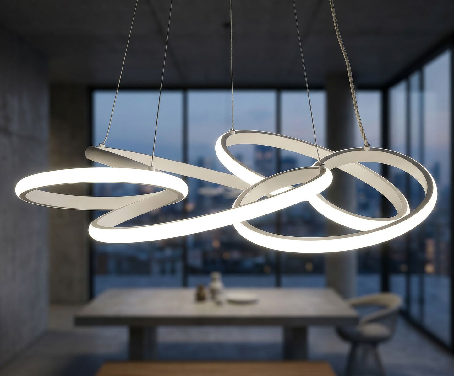 Glovy LED Plafondlamp Wit 120x55x55 cm