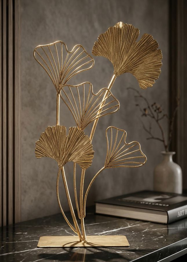 Sculptuur Blad Goud 44.5x26x11.5 cm