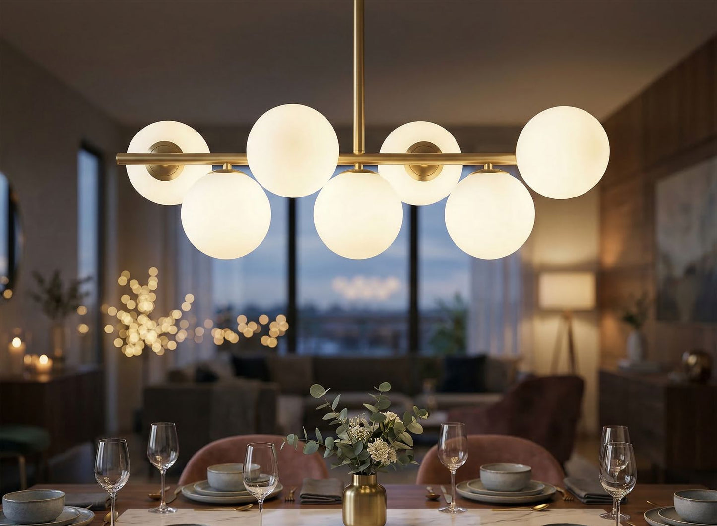Plafondlamp Glamy 7 Luci 74x81x30 cm