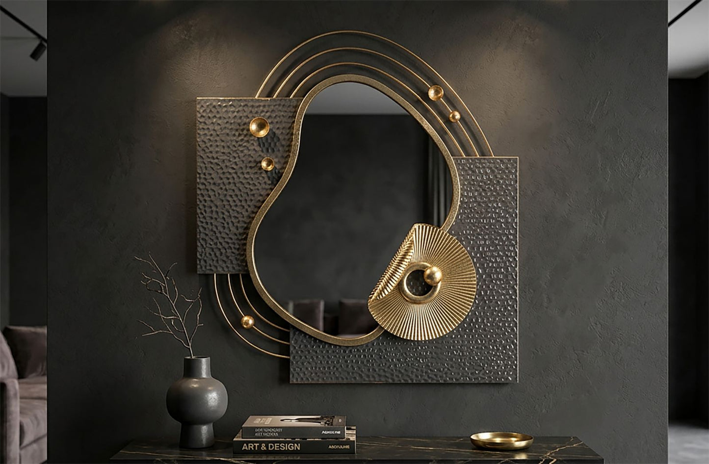 Wandspiegel Art Glam 72.4x80x7 cm