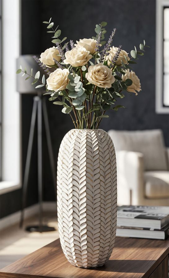 Bladvormige Decoratieve Vaas 46x18.5x18.5 cm