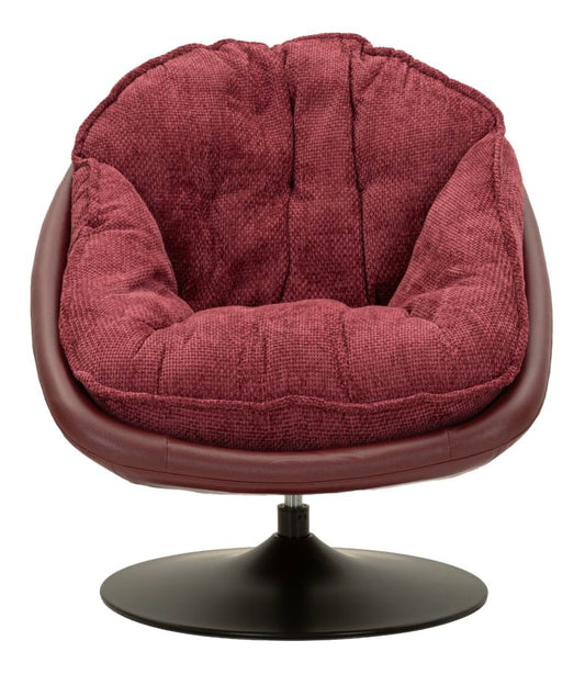 Bordeaux Retro Stijl Draaistoel 84x78x78 cm