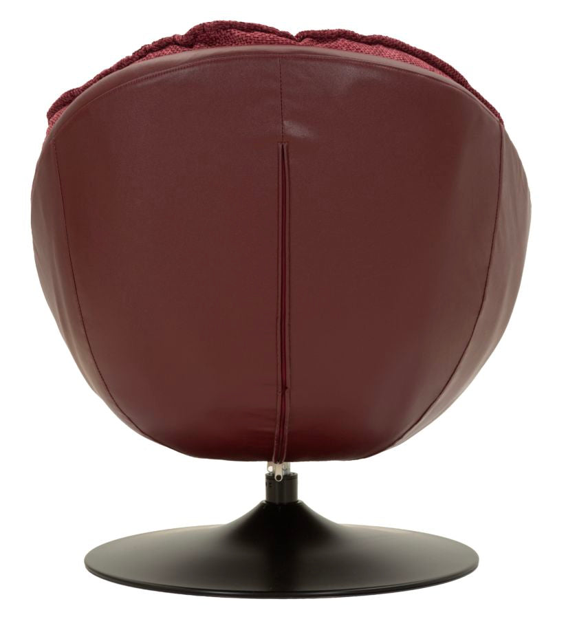 Bordeaux Retro Stijl Draaistoel 84x78x78 cm