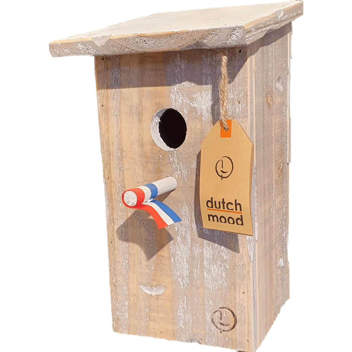 Dutch Mood 2 vogelhuisjes puntdak en scheefdak