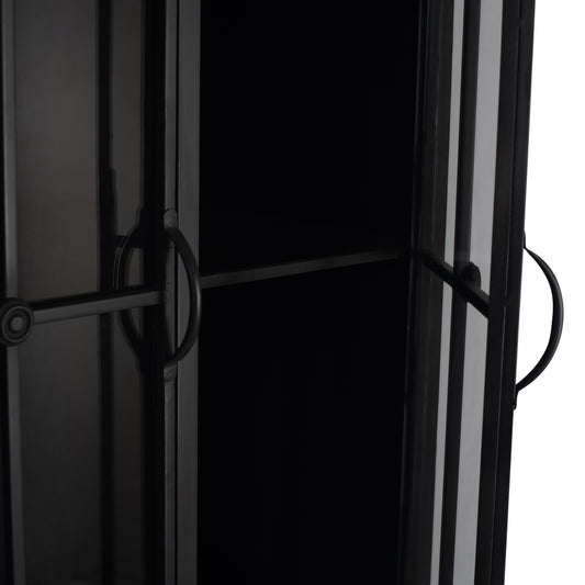 Cave Black Iron Cabinet High