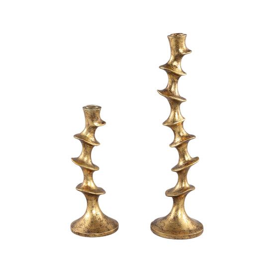 Movy Gold Kandelaar L – Set van 2 Stuks - 2 Sets 45x11x11 cm