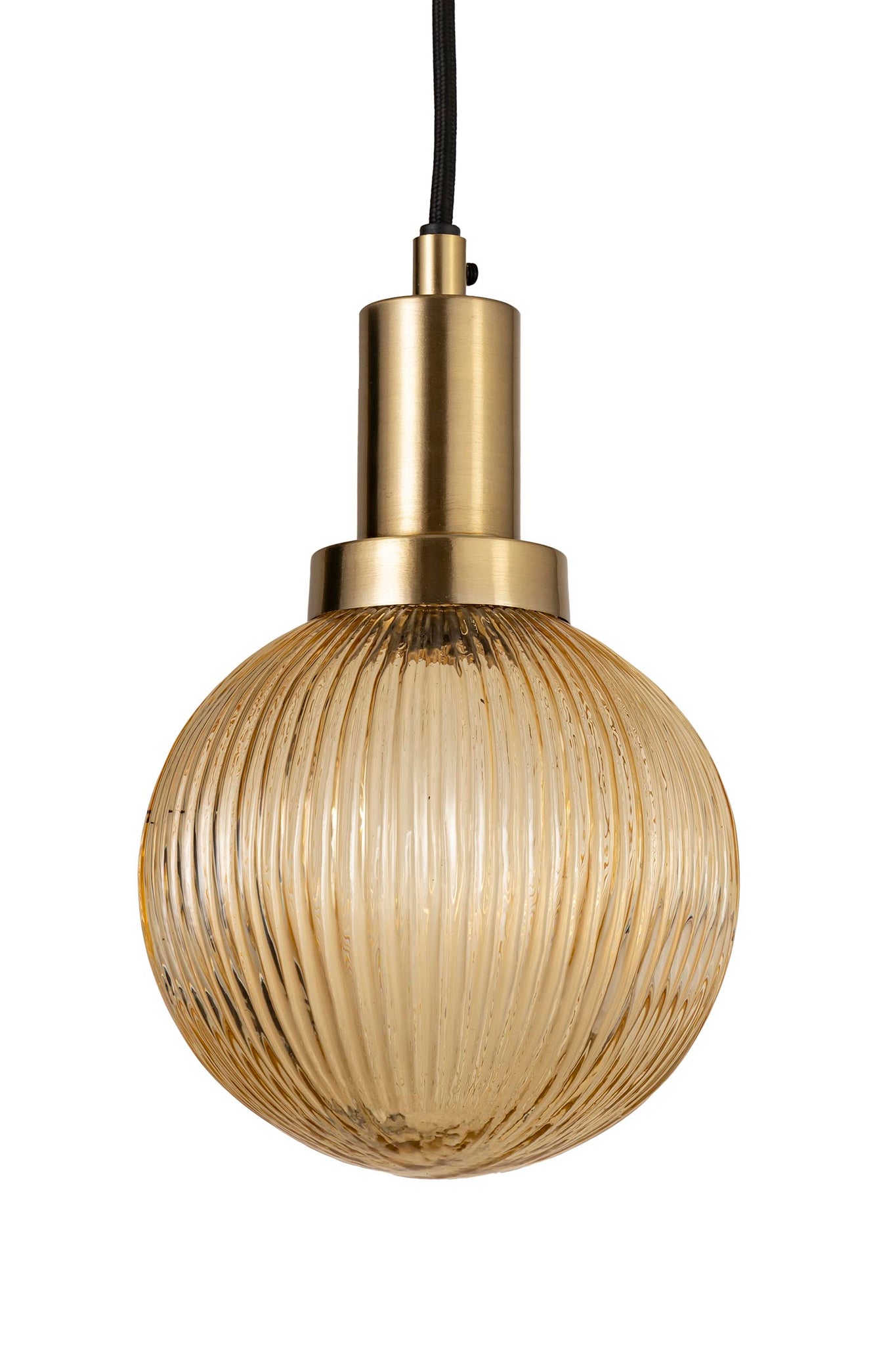 Juliet Amber Glass Hanging Lamp 8 Pcs Swirl