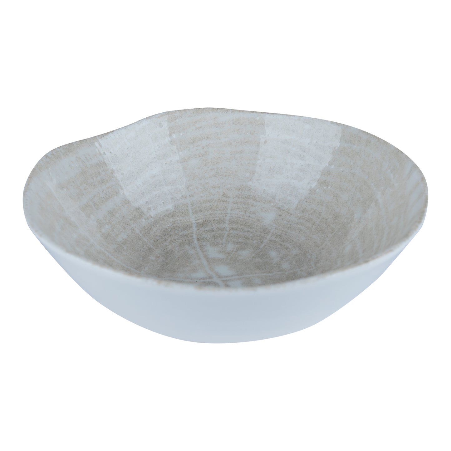 Kaylaa Crème Porselein Schaal Rond Set van 6 Stuks - 6 Sets 4.5x16x16 cm