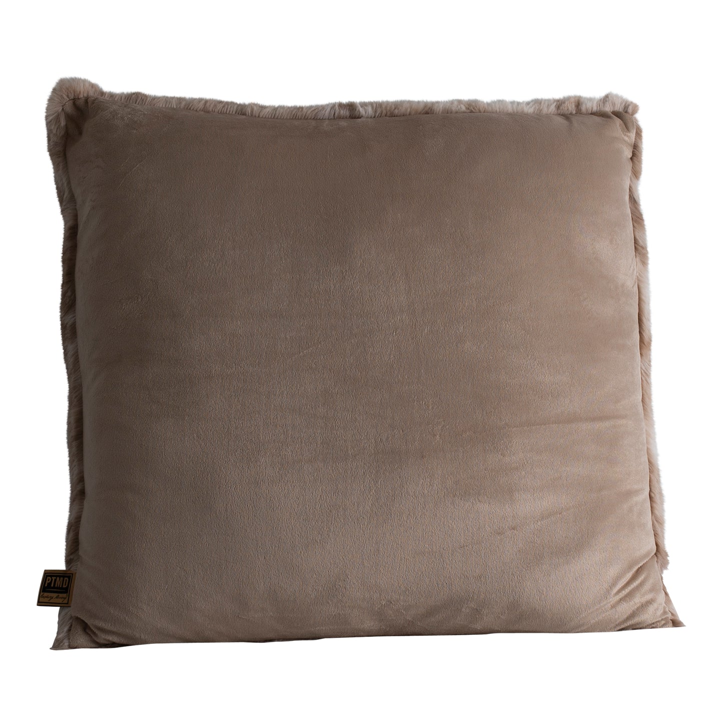 Linde Beige Faux Fur Kussen Set van 4 Stuks Vierkant L 60x60x10 cm
