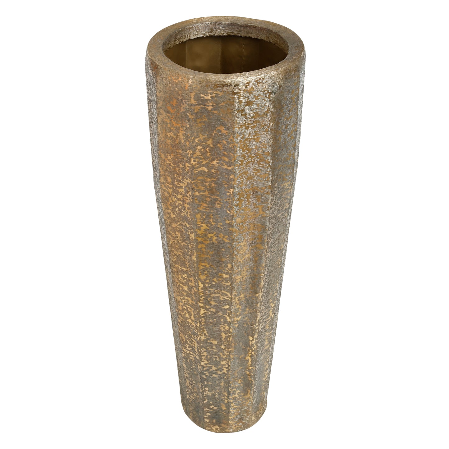 Adiane Brass Brushed Alu Sheet Pot Ribb Round SV2