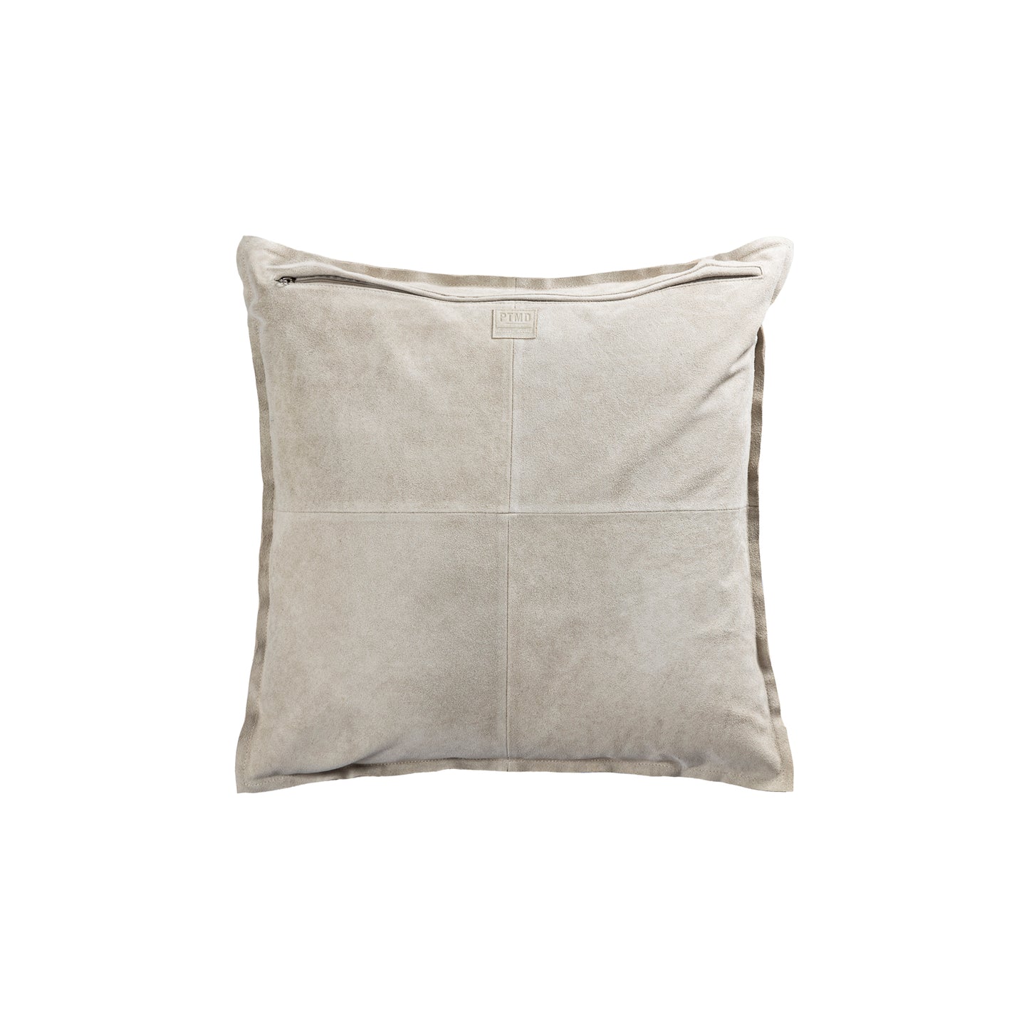 Cobie Taupe Suède Leren Kussen Vierkant L - Set van 2 60x60x8 cm