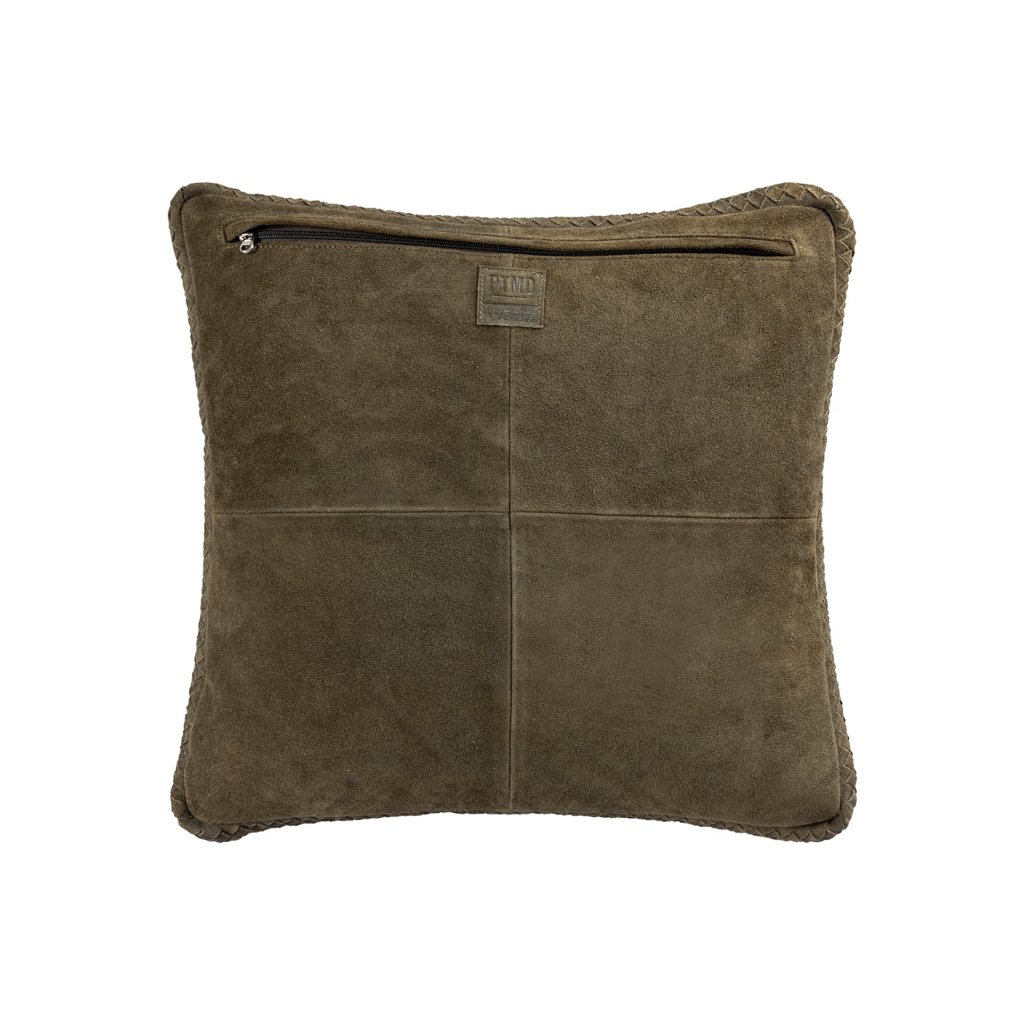 Suky Groen Suède Leren Kussen Vierkant Set van 2 45x45x8 cm