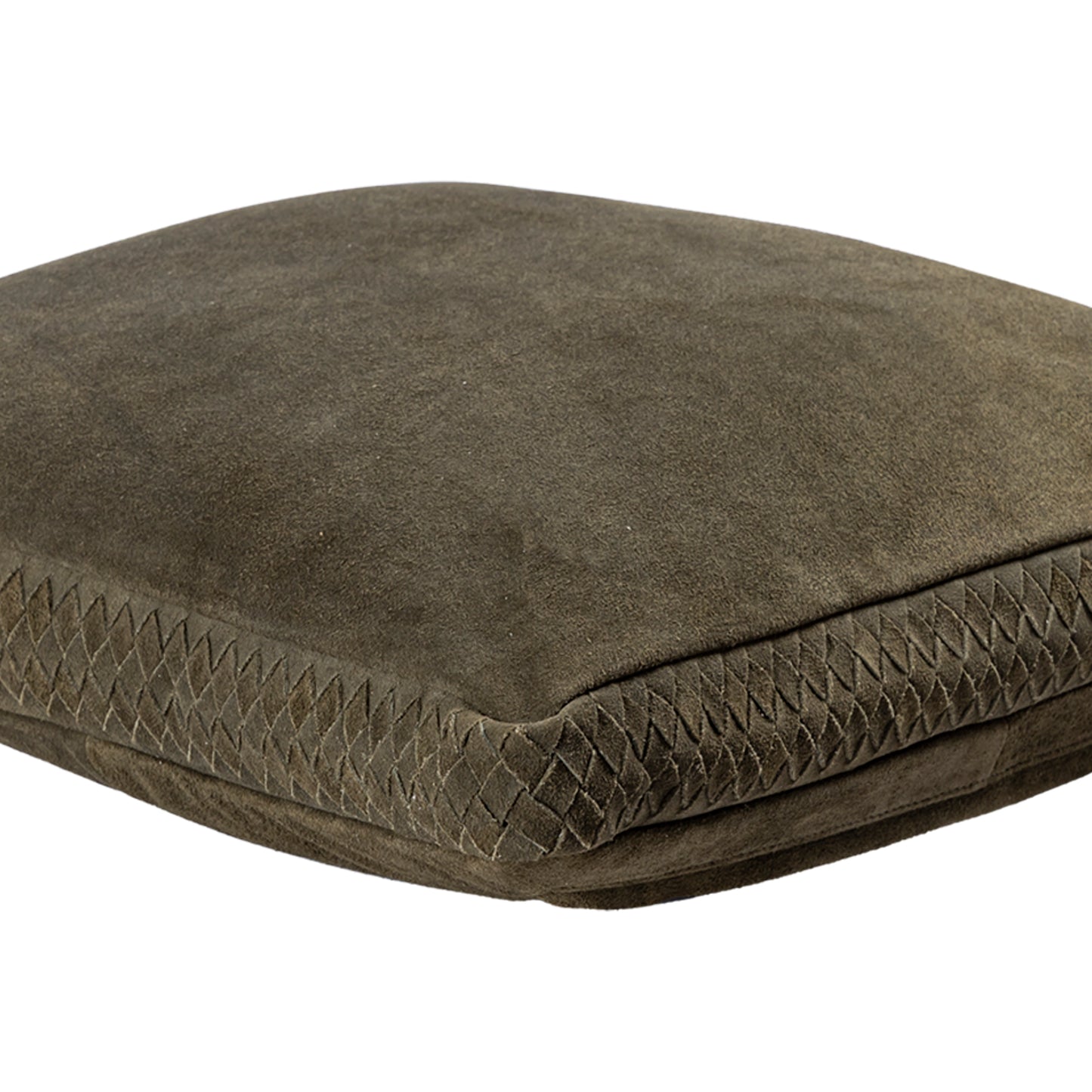 Suky Groen Suède Leren Kussen Vierkant Set van 2 - 2 Sets 45x45x8 cm