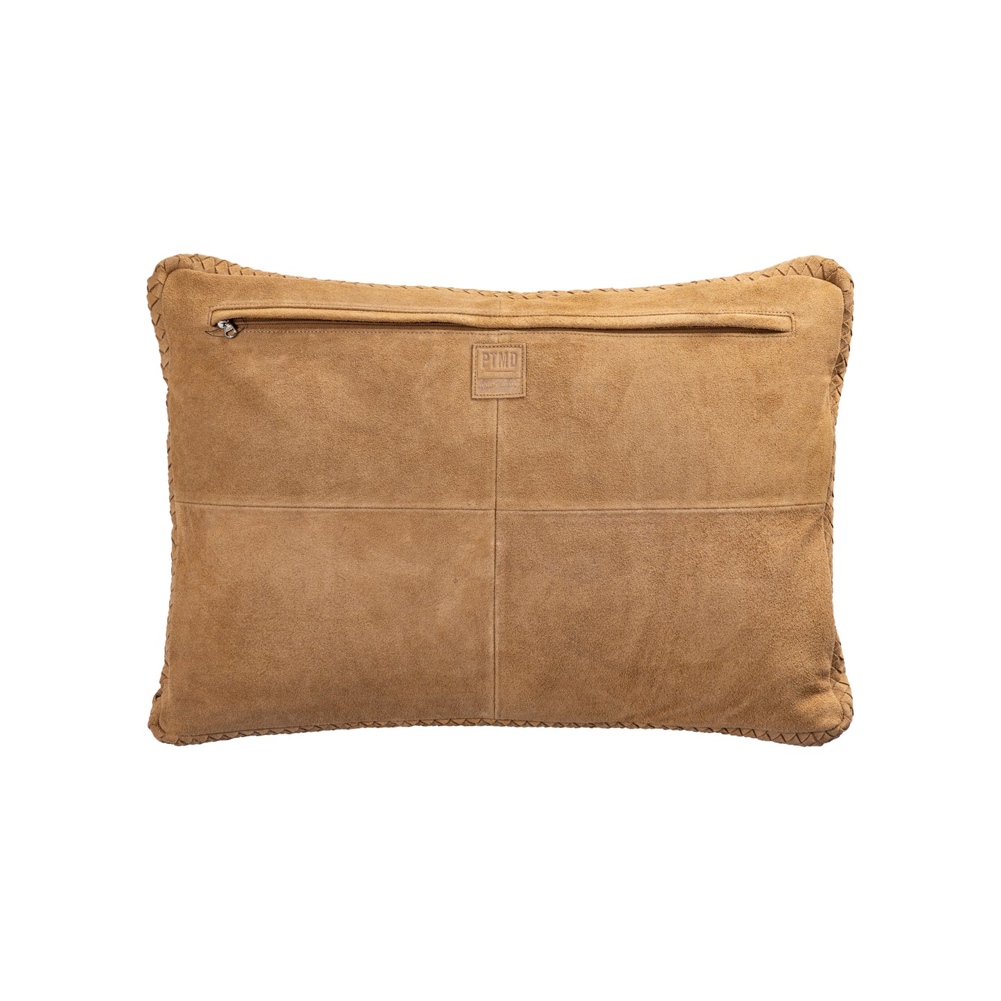 Suky Kameel Suède Leren Kussen Rechthoek Set van 2 40x60x8 cm