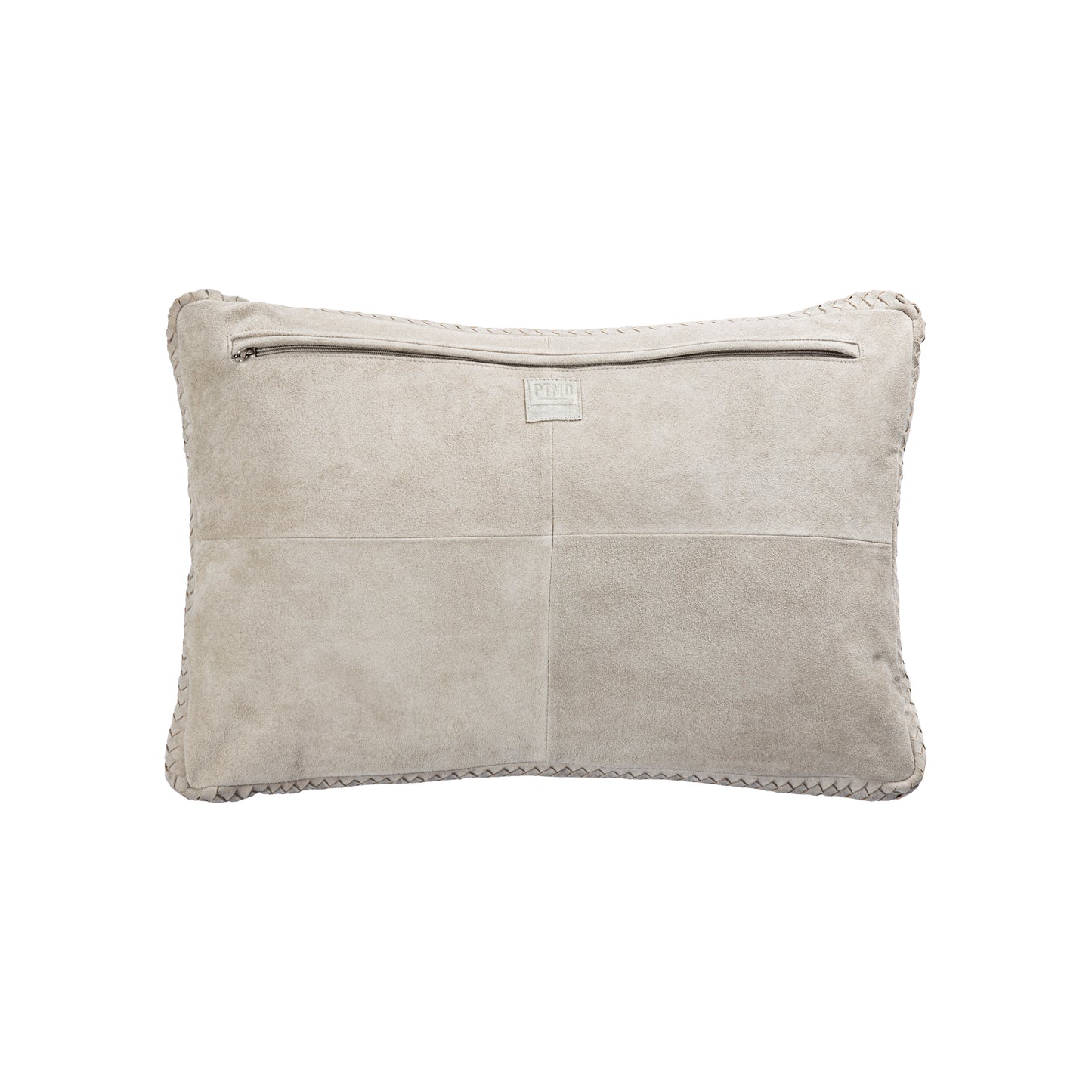 Suky Taupe Suède Leren Kussen Rechthoek Set van 2 40x60x8 cm