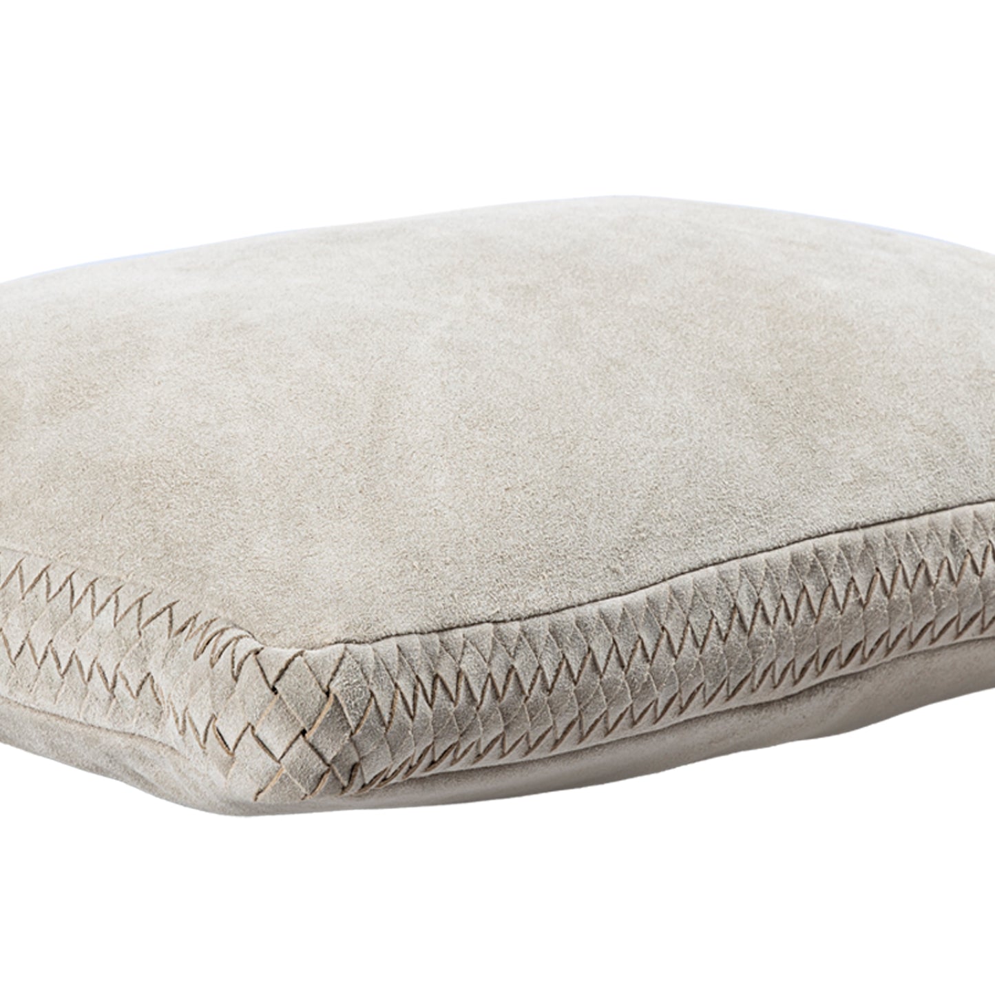 Suky Taupe Suède Leren Kussen Rechthoek Set van 2 - 2 Sets 40x60x8 cm