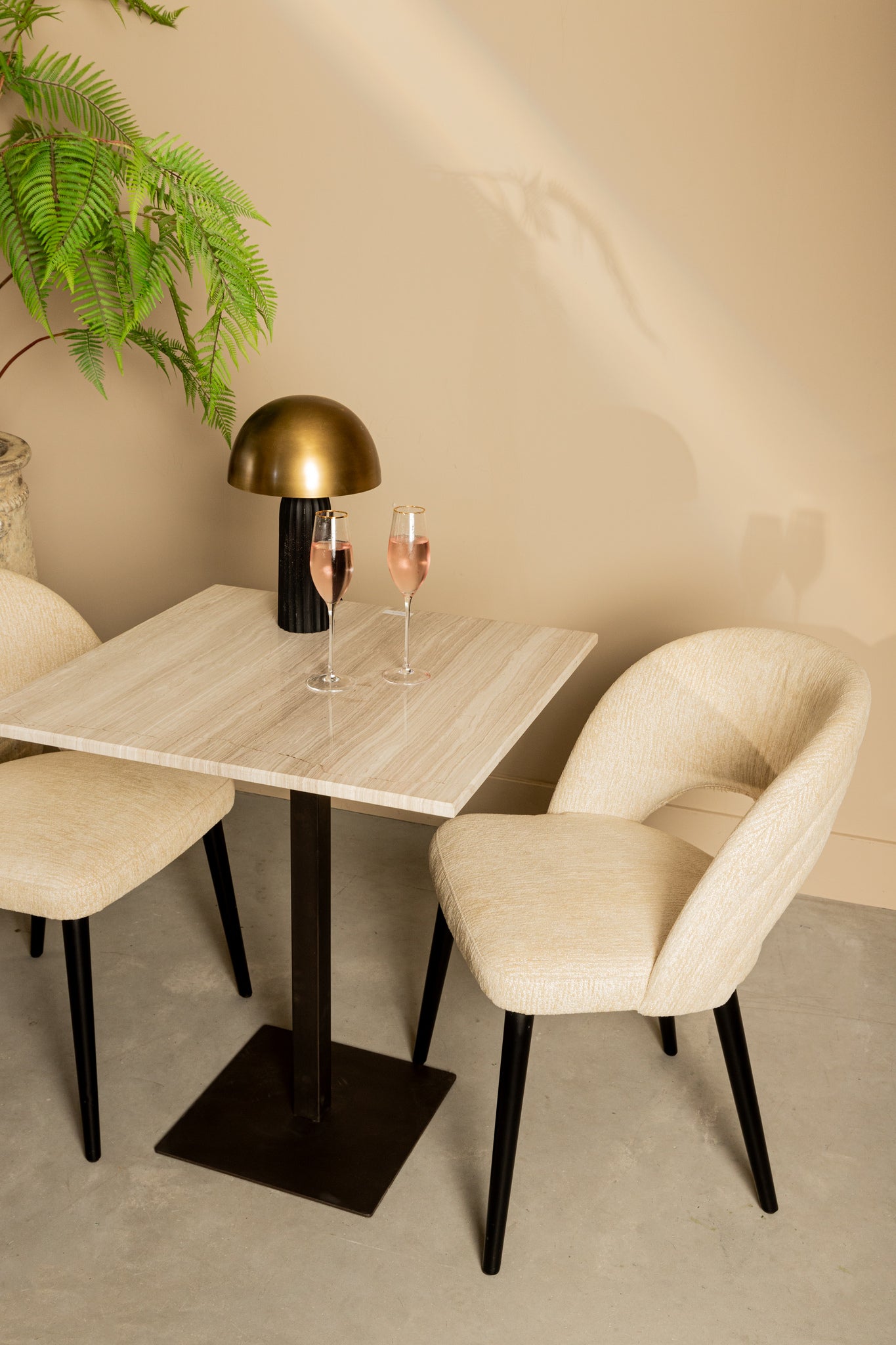 Abierto Taupe Nanci Fabric Dining Chair