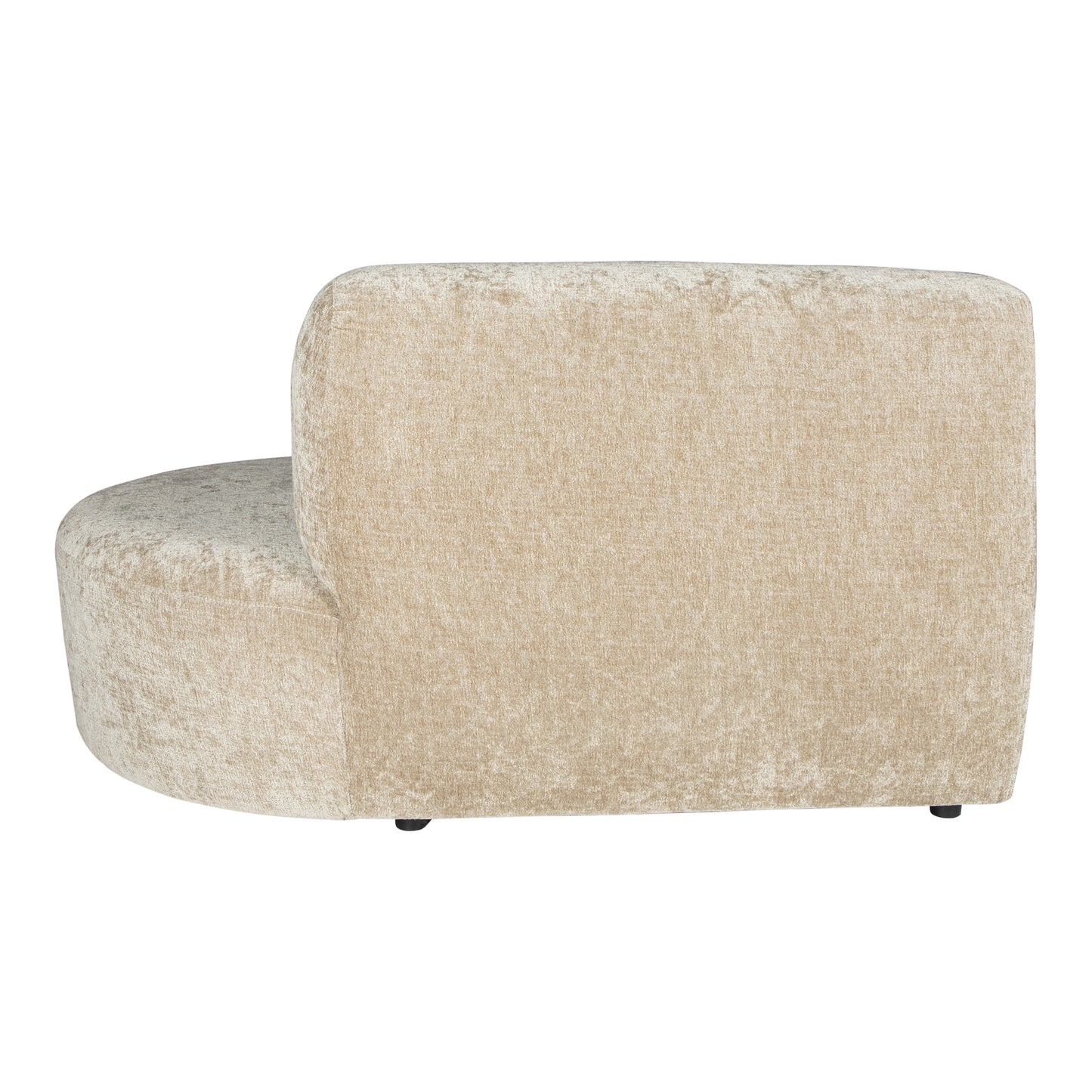 Lujo Sofa Cream Fiore Fabric Right Ottoman