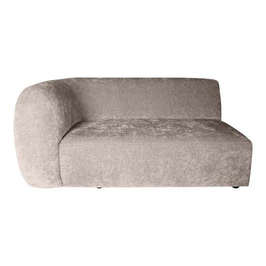 Lujo Sofa White Fiore Fabric 2 Seater Arm Left