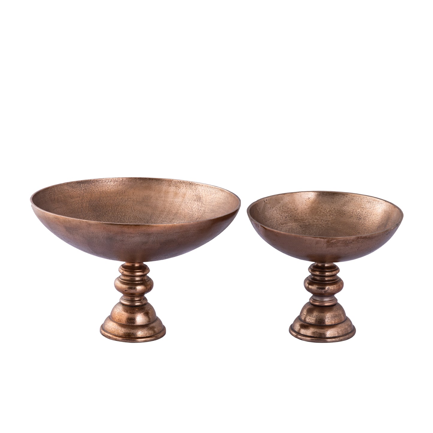 Norbert Copper Alu Round Bowl On Base S