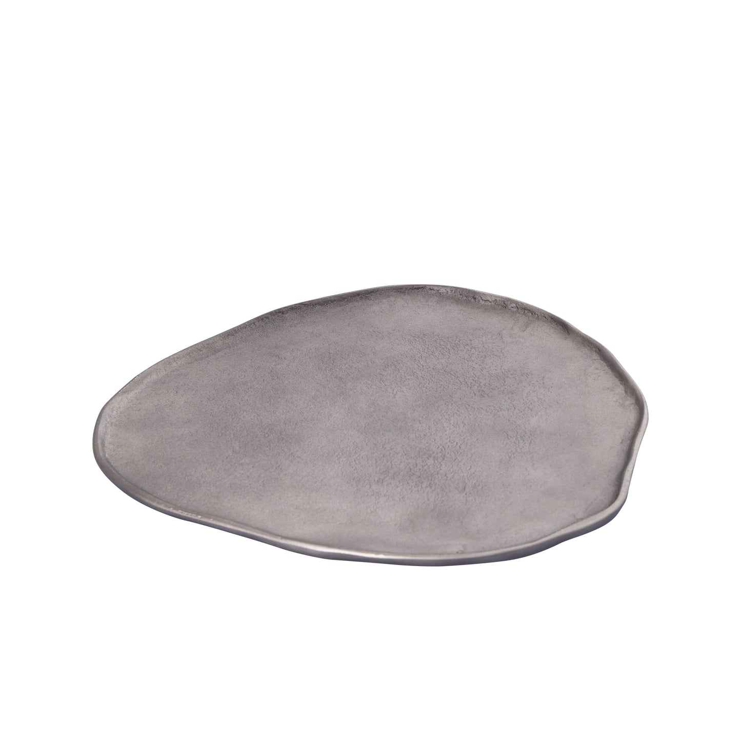 Kora Zilveren Gietaluminium Organische Serveerschaal L Set van 4 - 4 Sets 1x36x30 cm