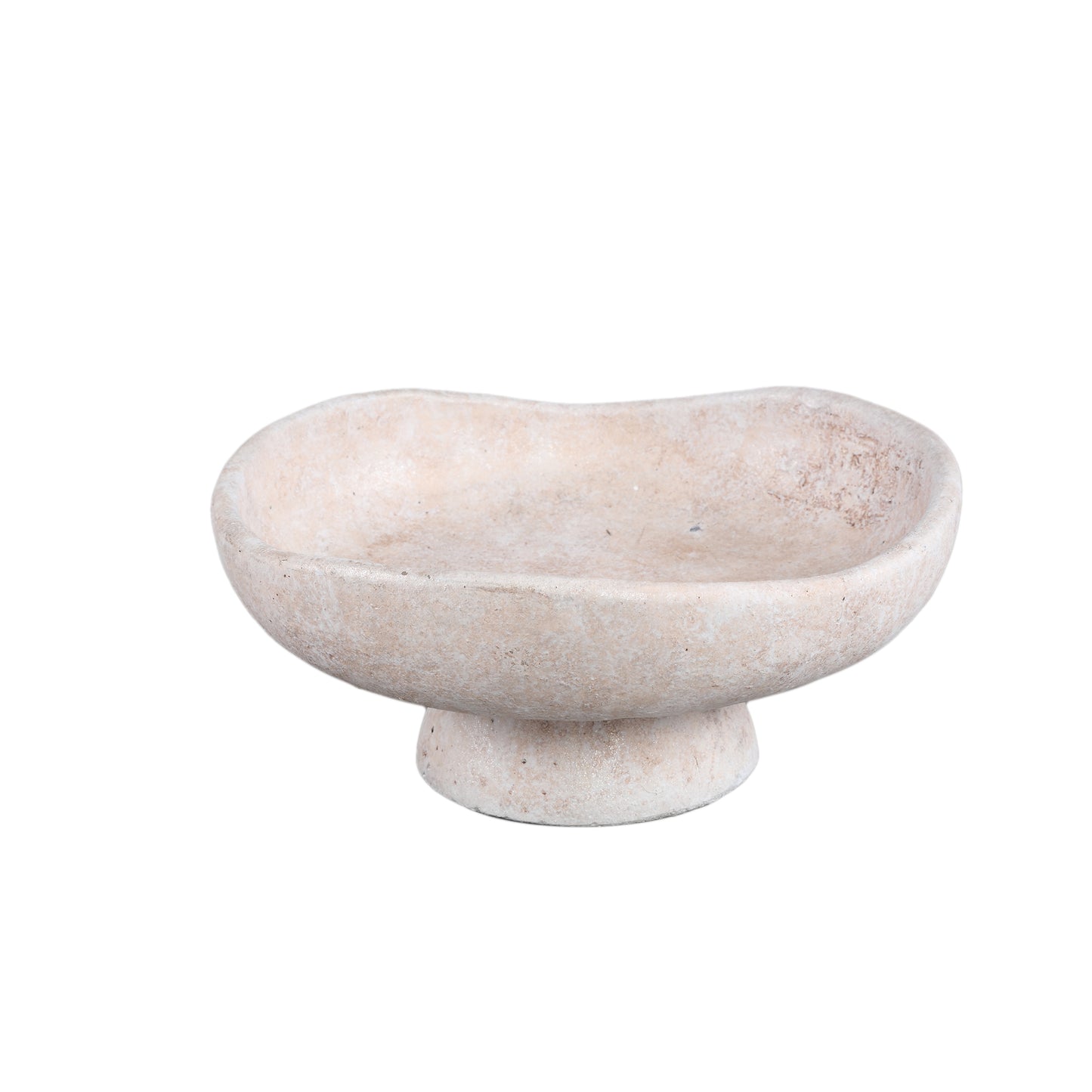 Rokas Witte Cement Schaal Op Voet S - Set van 6 Stuks - 6 Sets 11x26x26 cm