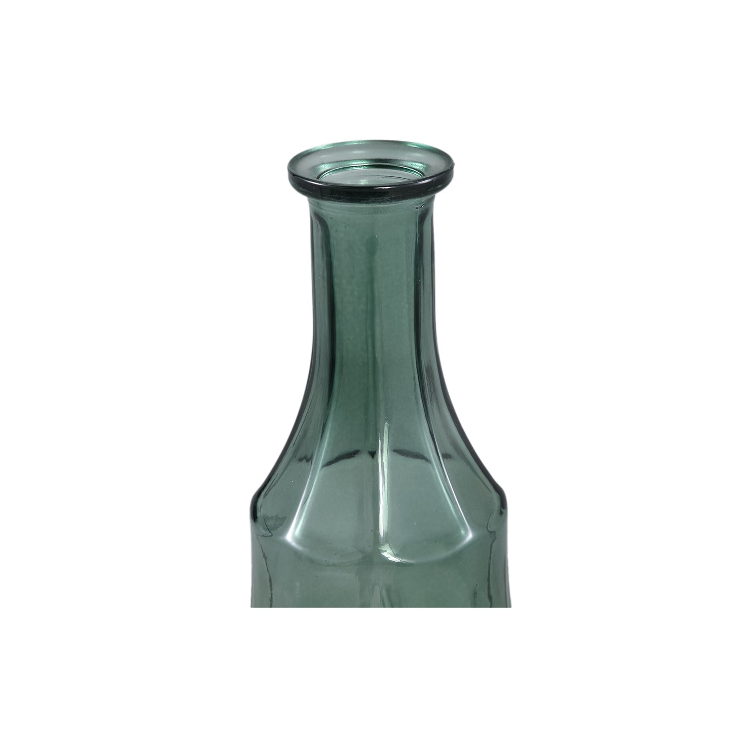 Losana Groen Gespoten Glazen Vaas Rond L - Set van 12 21x9x9 cm