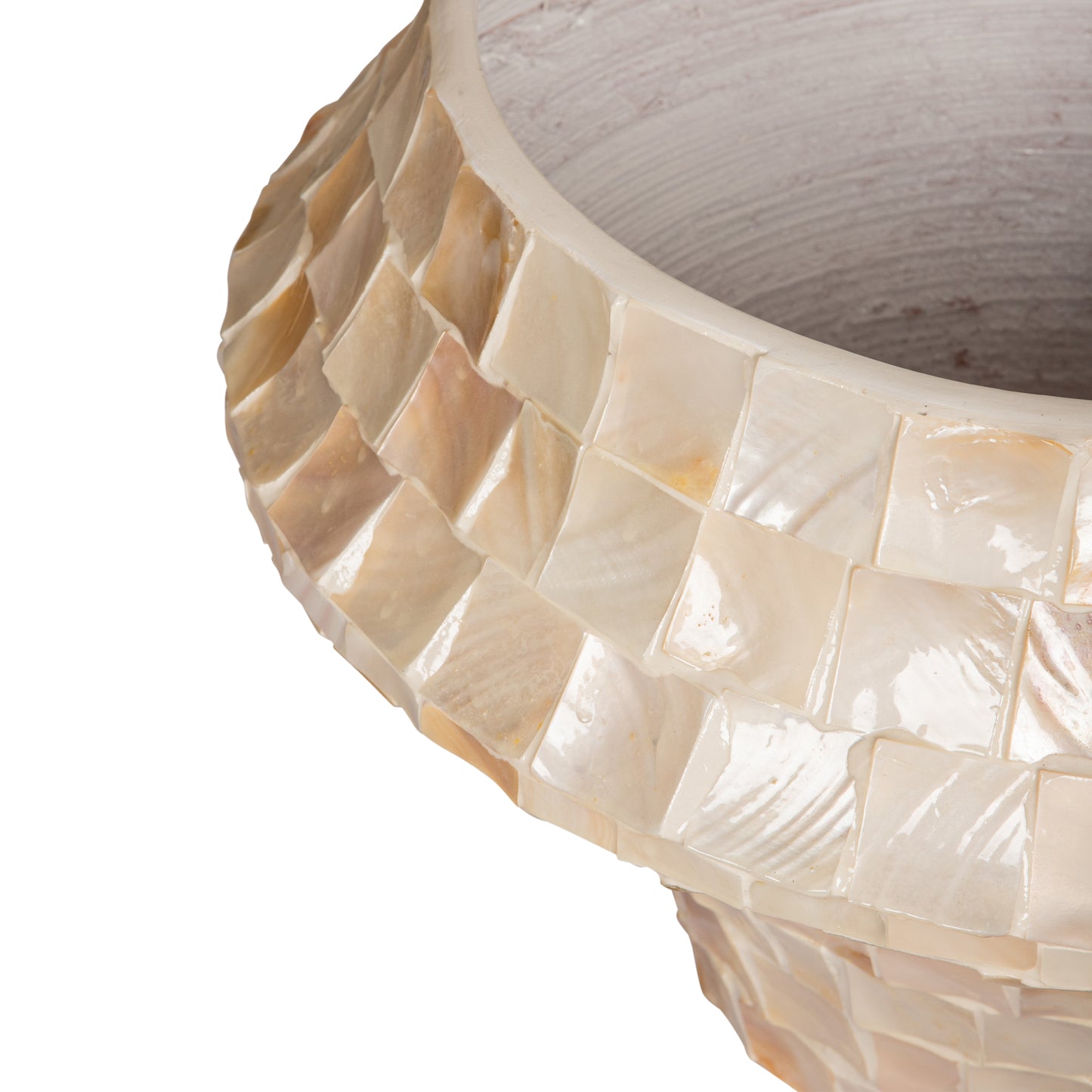 Daven Cream Ronde Bamboe Pot Laag L 40x61x61 cm