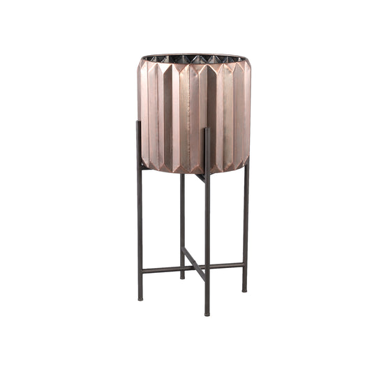 Eleyza Koperen Ronde Ijzeren Pot Op Metalen Voet M 66x31x31 cm