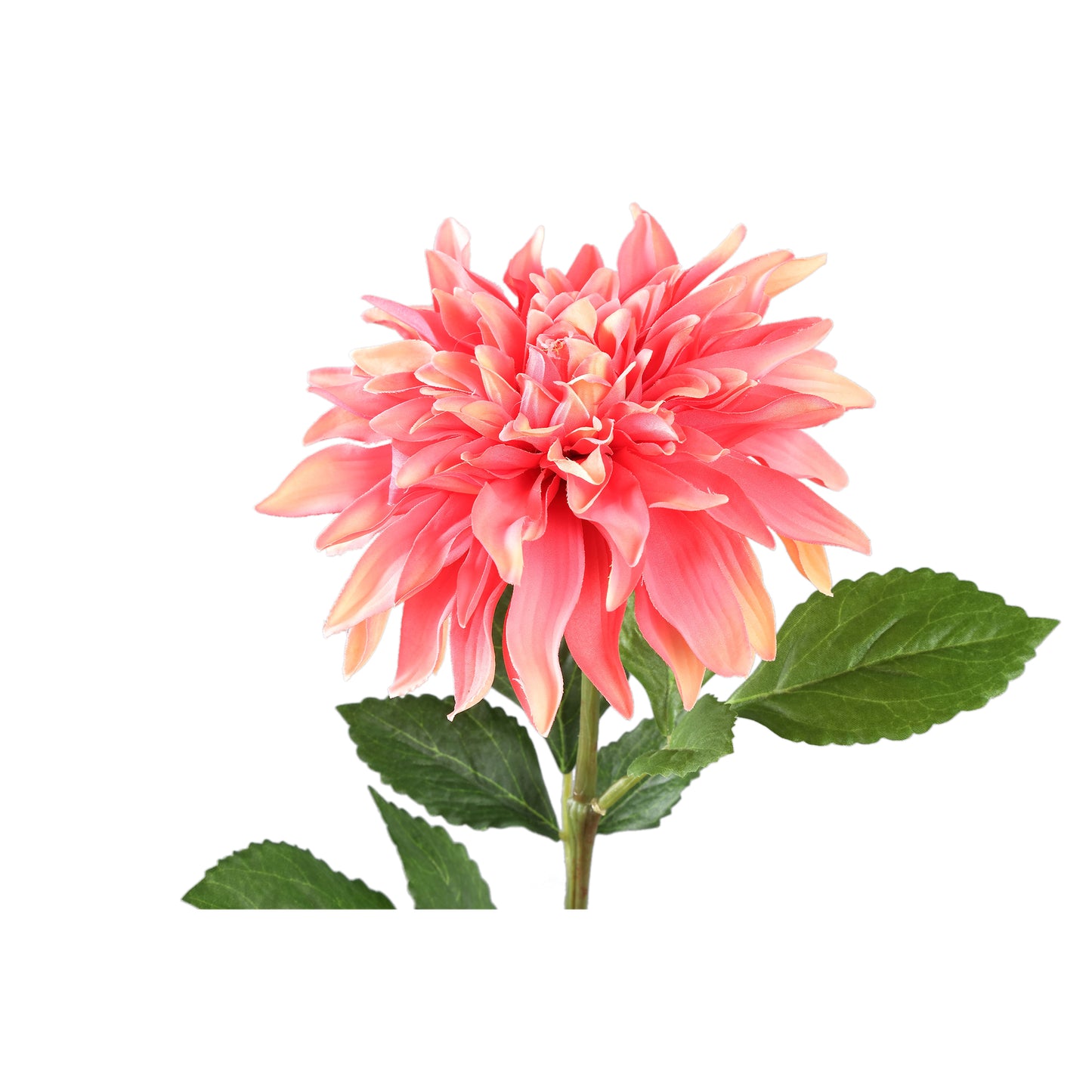 Dahlia Flower Roze Spray Met Bladeren - Set van 12 70x28x19 cm
