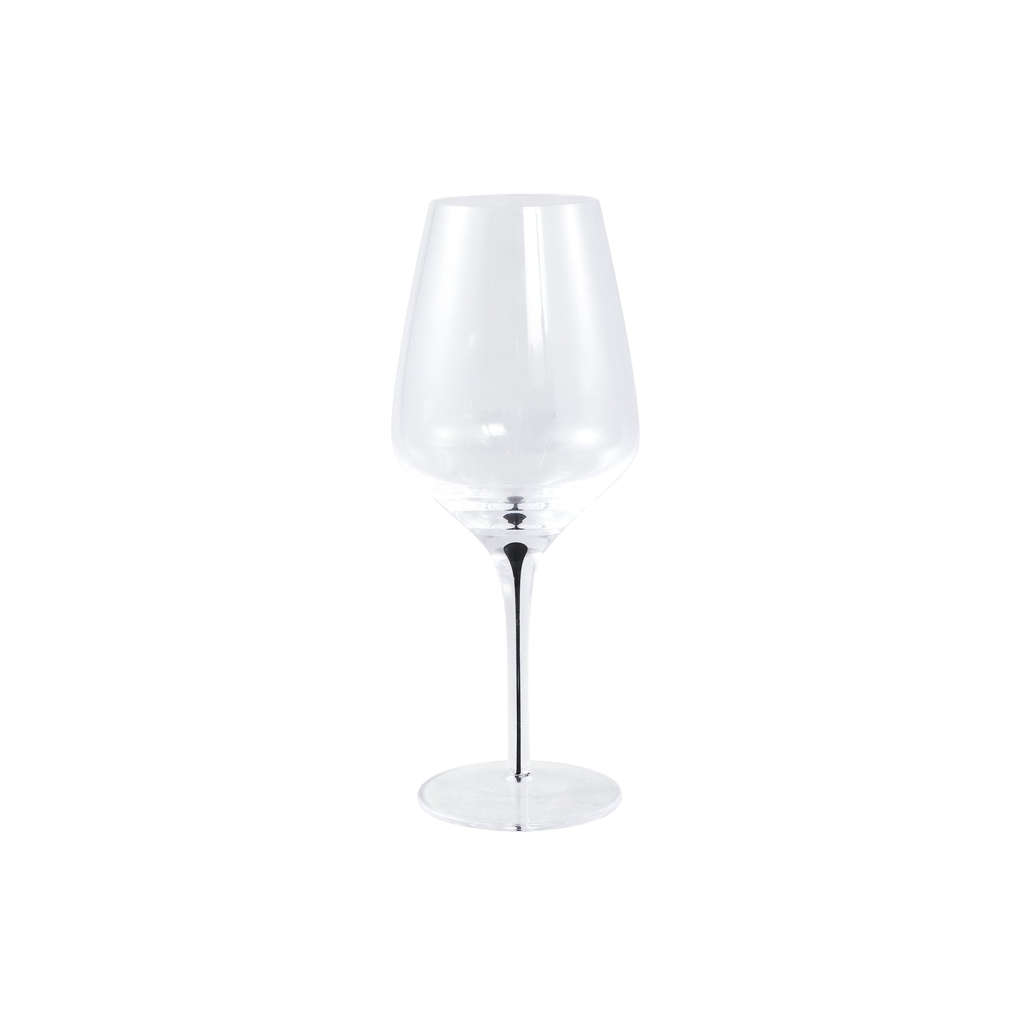 Clive Helder Rode Wijnglas Set Van 4 Stuks Met Zwarte Druppel - 4 Sets 25x10x10 cm