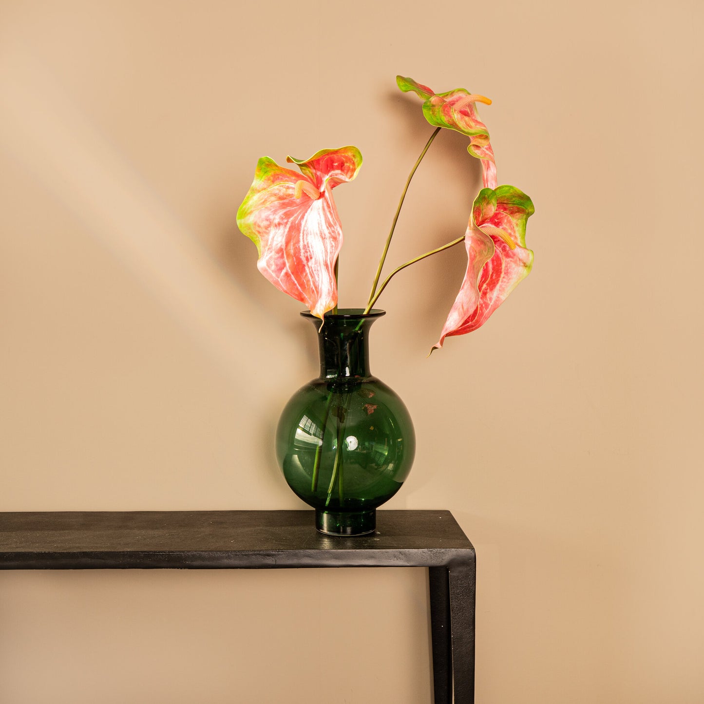 Garden Flower Rode Groene Anthurium Set Van 12 Stuks 85x33x23 cm