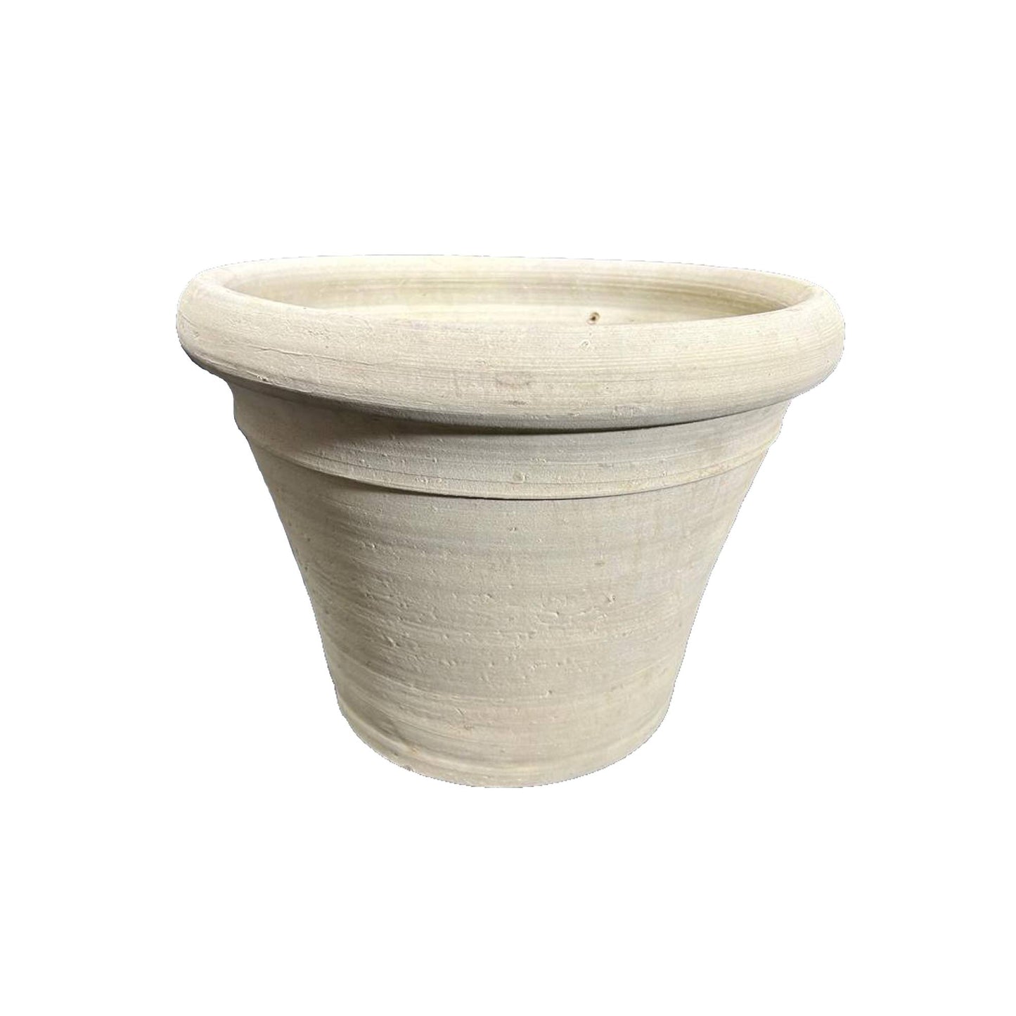 Alexis Beige Terracotta Round Pot With Border S