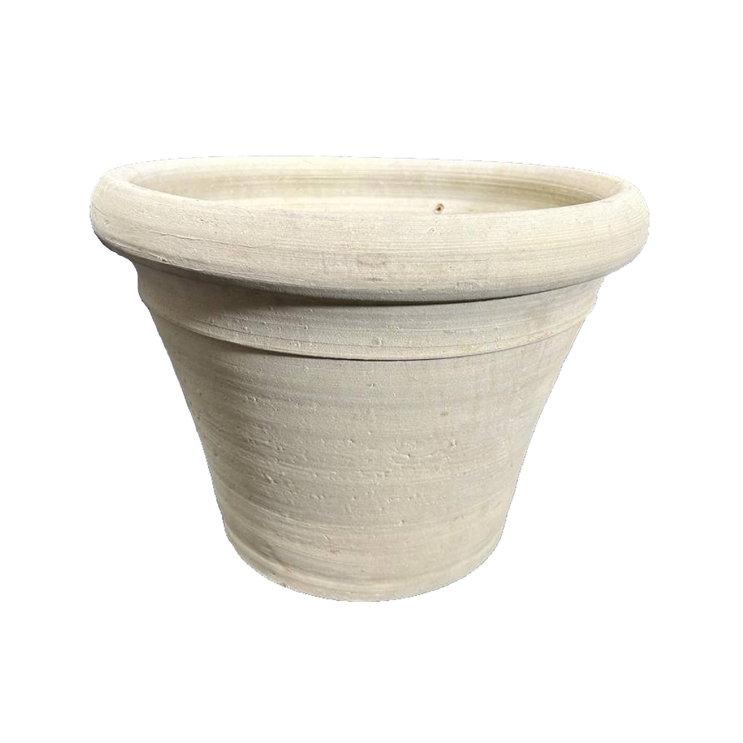 Alexis Beige Terracotta Ronde Pot Met Rand Set van 2 - 2 Sets 32x37x37 cm