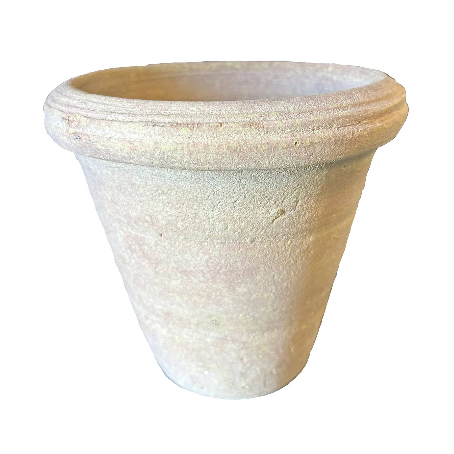 Nella Beige Terracotta Ronde Pot Met Rand L Set Van 12 Stuks - 12 Sets 19x19x19 cm