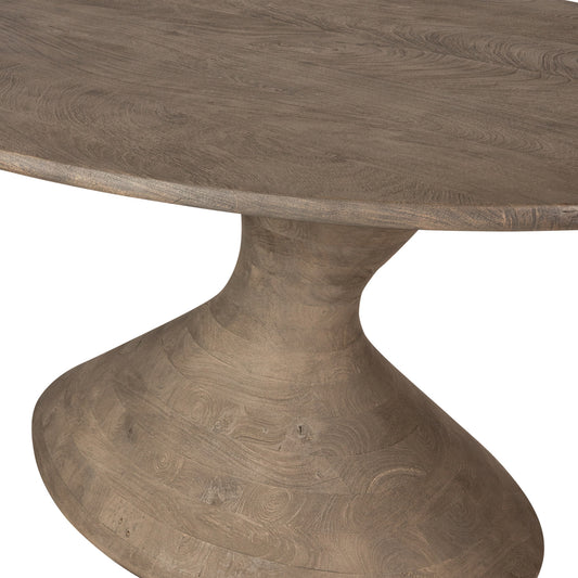 Nemo Grijze Mangohout Eettafel Ovaal 220cm 77x220x110 cm