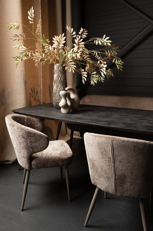 Ares Mocca Eetkamerstoel Aphrodite Met Keramische Poot 84.5x60x60 cm