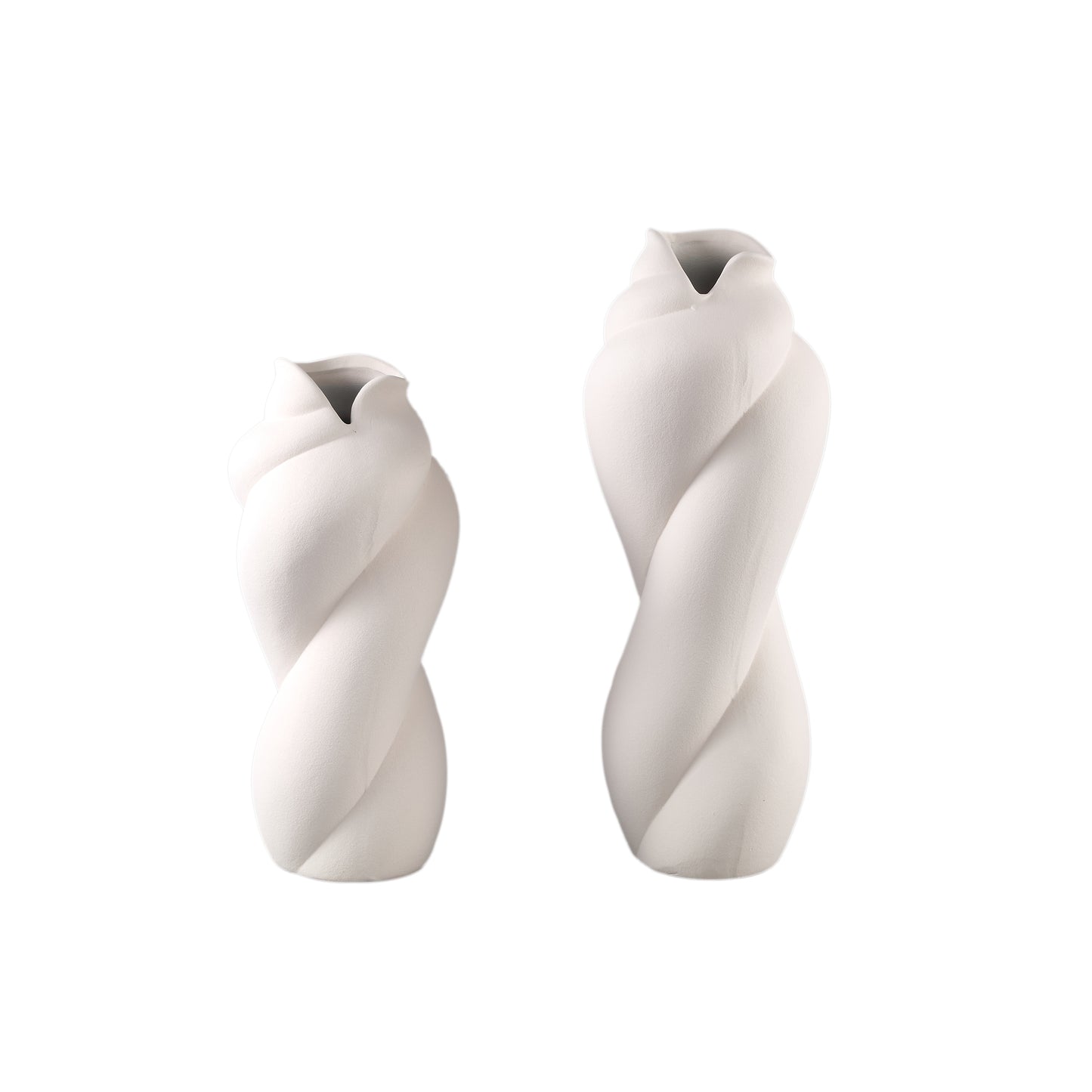 Donnella Crème Keramische Pot Set van 2 Stuks 44x17x16 cm