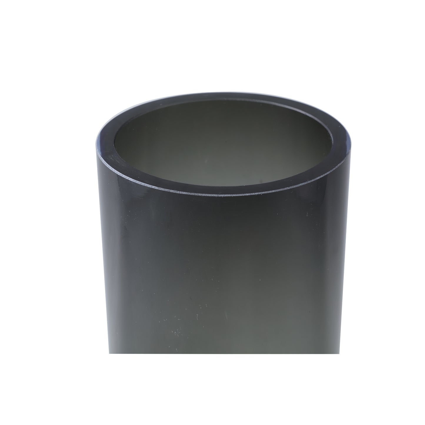 Tammara Zwarte Dikwandige Glazen Vaas Rond L 30x12x12 cm