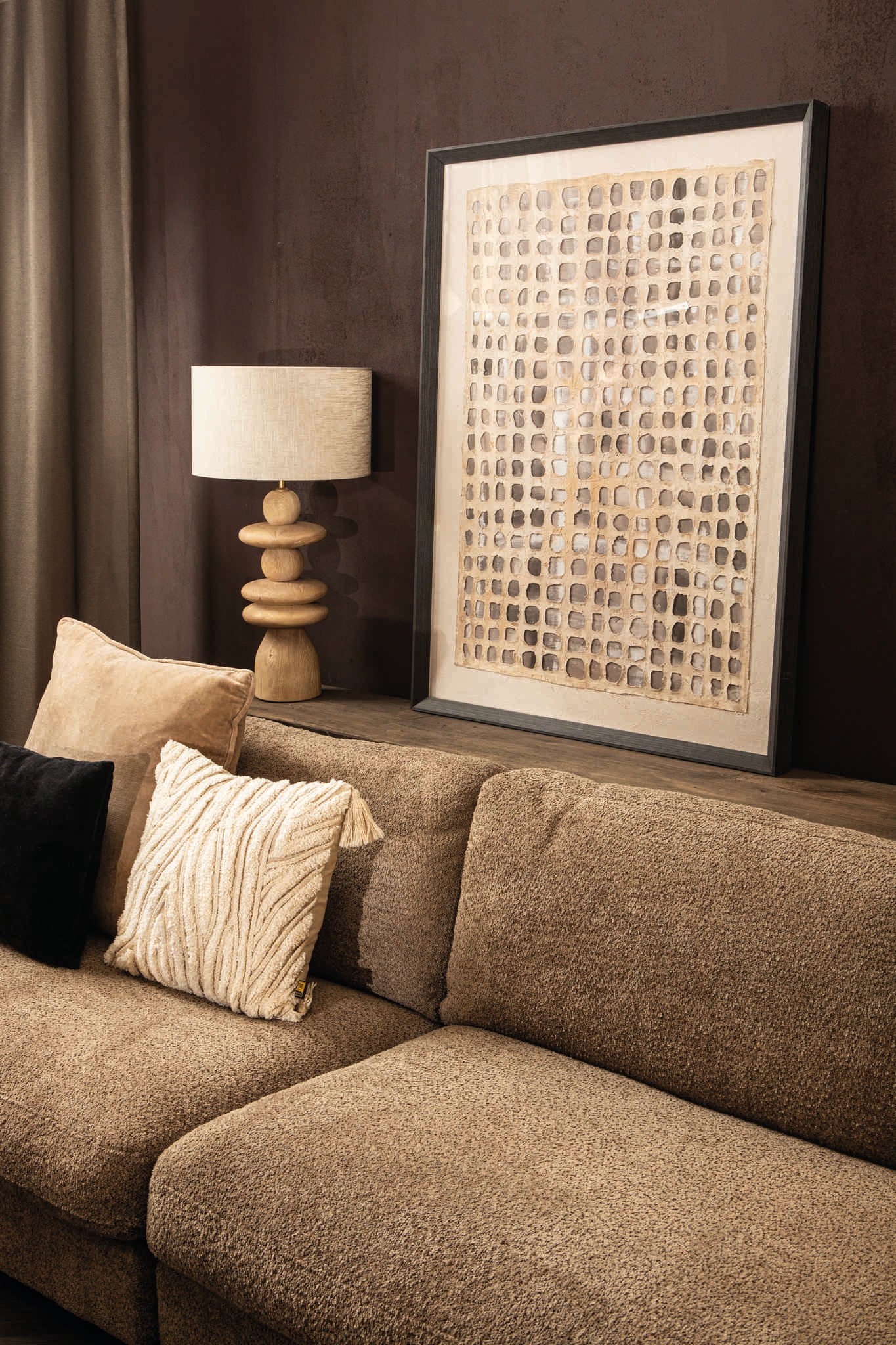 Carmell Cream Framed Wall Panel PS Board Rectangle