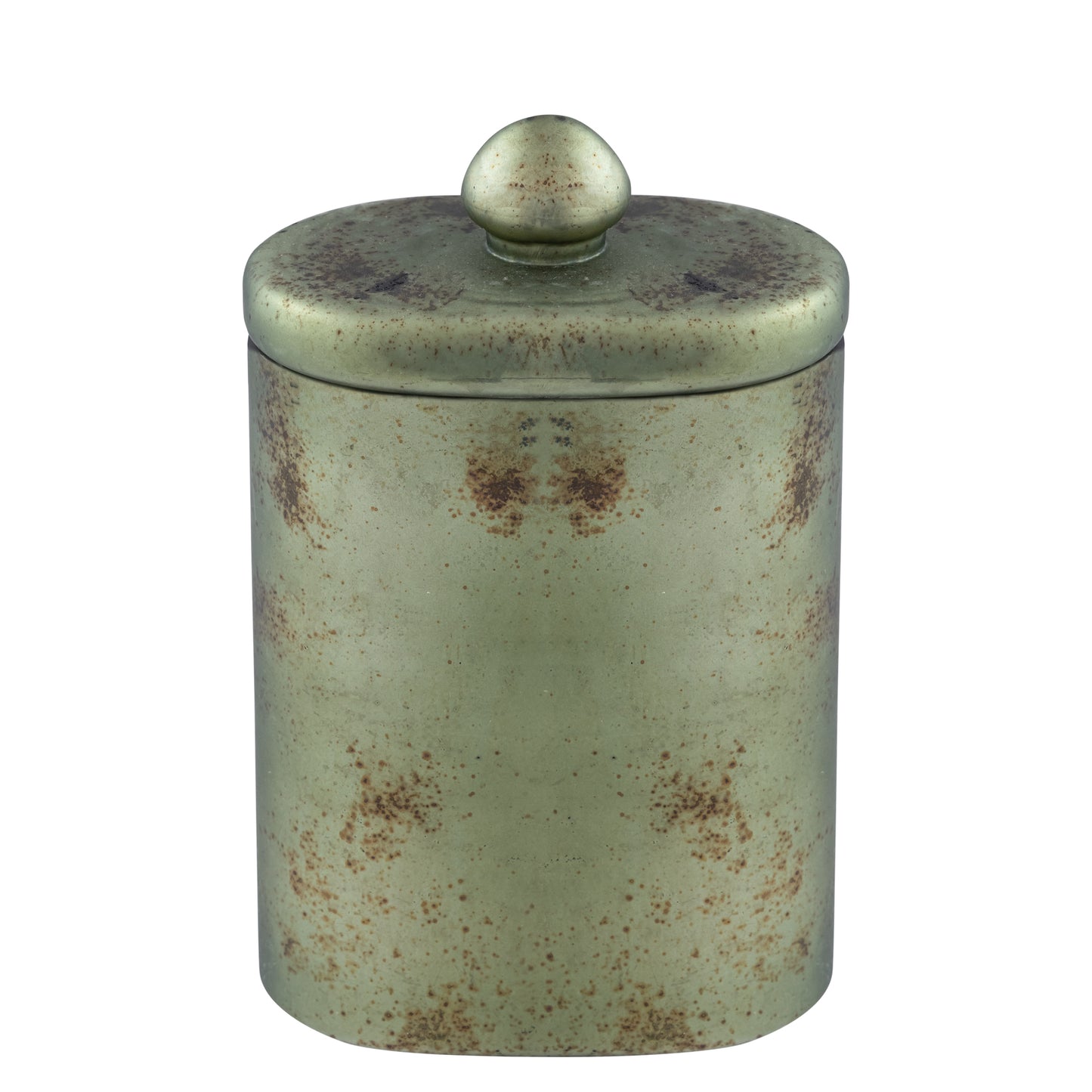 Bader Groen Antiek Glazen Opbergdoos Set van 6 Stuks - 6 Sets 20x8x13 cm