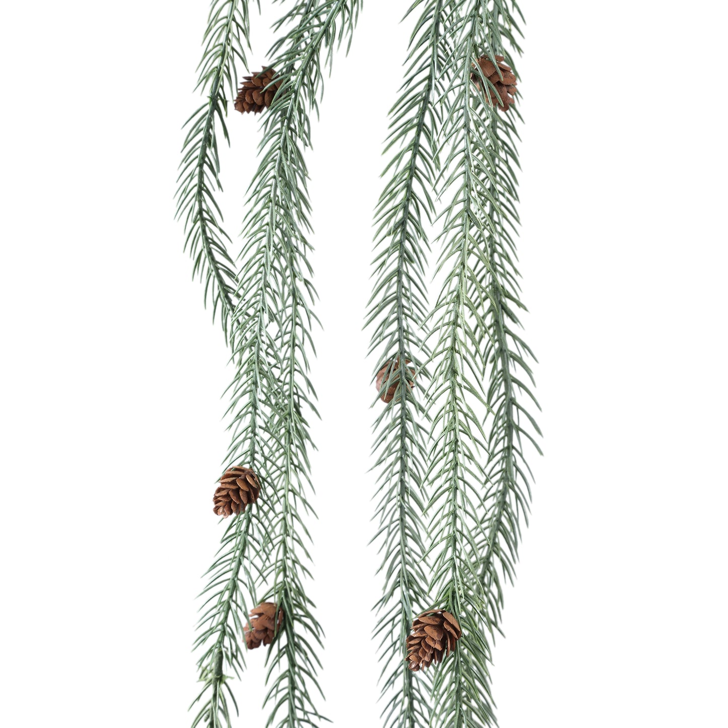 Twig Plant Kunsttak Groen Dennentakken Met Dennenappels Set Van 6 Stuks - 6 Sets 155x125x17 cm